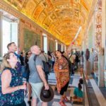people visiting Vatican Museums in Rome during a guided tour